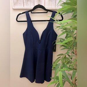 Lulu’s Elegant ‘n Fun Women's Navy Blue Mini Dress- Medium-  NWT